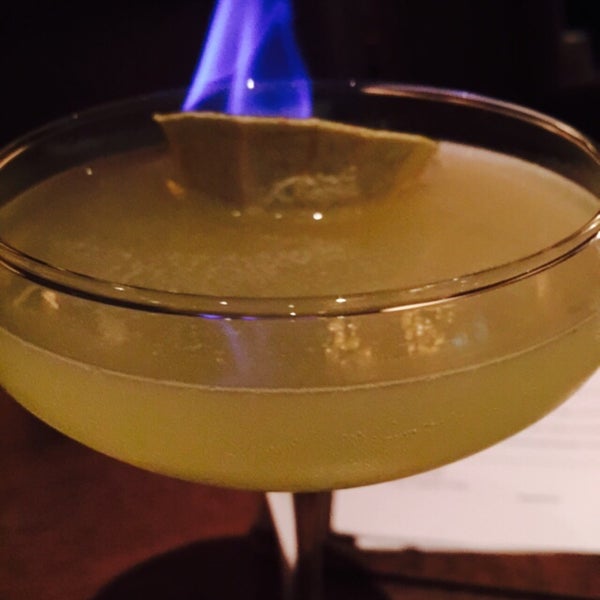 Try the flaming lime boat tequila drink