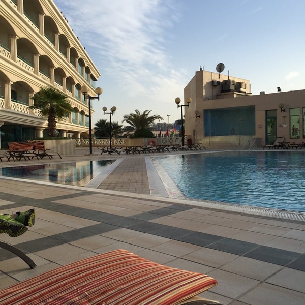 Photo taken at Al Bustan Rotana Hotel  فندق البستان روتانا by Christian K. on 5/27/2015
