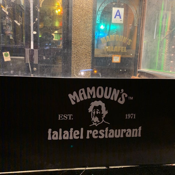 Photo taken at Mamoun&#39;s Falafel by April N. on 12/18/2019