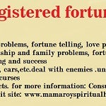 Life solution registered  fortune teller healer Mamaprofroy  https://www.mamaroyspiritualhealer.com/fortune-telling