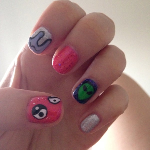 Awesome nail art. They charge a lot for little work, but it's totally worth it.