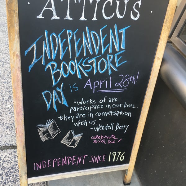 Photo taken at Atticus Bookstore Cafe by Caitlin C. on 4/29/2018