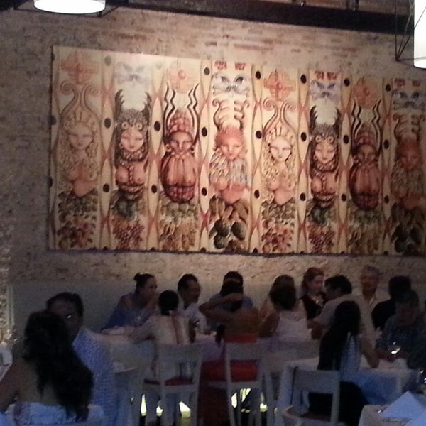 6/30/2013 tarihinde Eleonora B.ziyaretçi tarafından Restaurante Bar Brujas de Cartagena'de çekilen fotoğraf