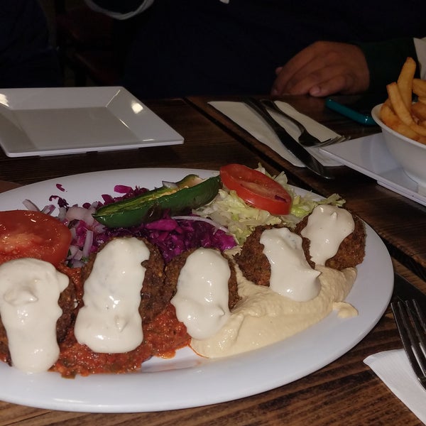Tried Falafel for the first time here and it was delicious, the hummus was my favorite part. Also tried the lamb and chicken gyro plate also very delicious. The prices arent bad at all.