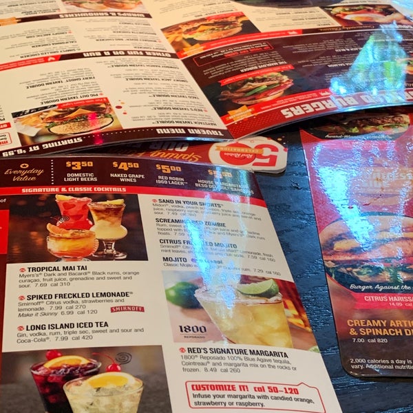 Red Robin Drink Menu