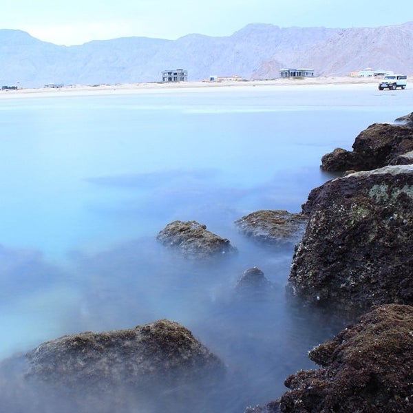 Photo taken at Al Rams Beach by fahad a. on 1/8/2014