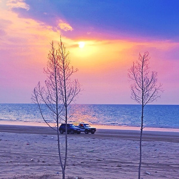 Photo taken at Al Rams Beach by fahad a. on 1/18/2014