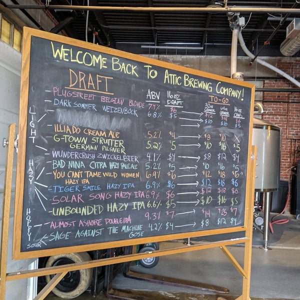 Photo taken at Attic Brewing Company by Samantha C. on 8/9/2020