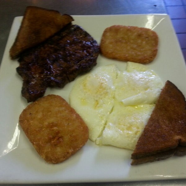 Steak, three eggs, toast & hash browns ...it's going to be a good day
