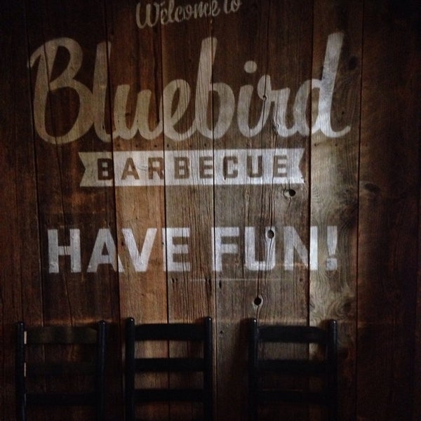 Photo taken at Bluebird Barbecue by Doug C. on 9/29/2014