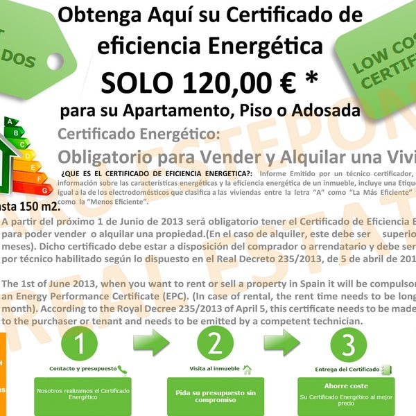 CERTIFICADO ENERGETICO EN ESTEPONA. Energy Performance Certificate (EPC) ESTEPONA.
