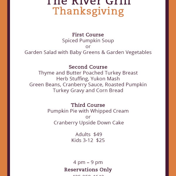 Reserve your table at our classic American Thanksgiving feast.
