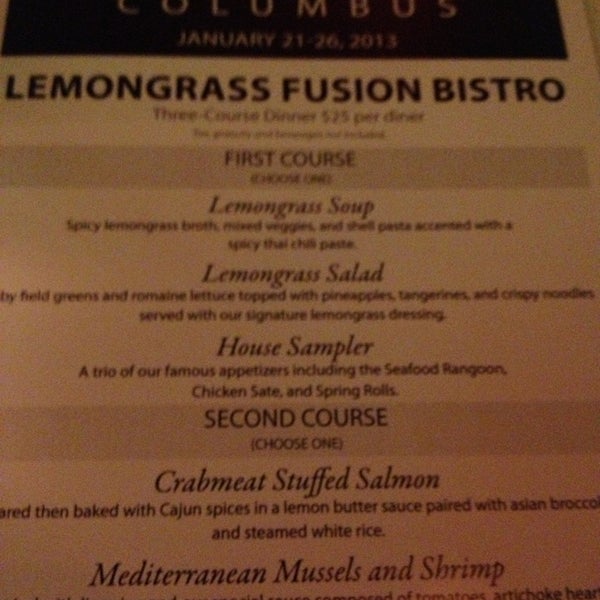 Photo taken at Lemongrass Fusion Bistro by Barbie C. on 1/24/2013