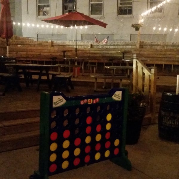 Back patio is awesome. Grant jenga and connect four and checkers. Happy hour prices all day Sunday Funday