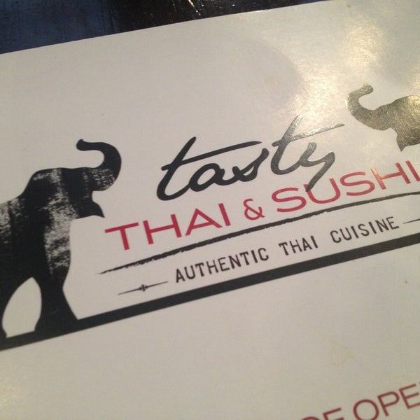 Photo taken at Tasty Thai &amp; Sushi by Stefanie N. on 4/6/2013