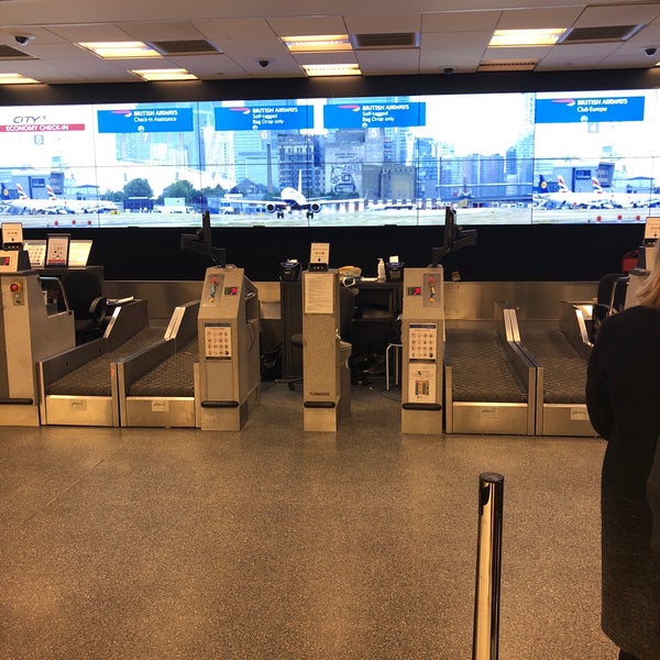 BA Checkin Desk Airport Ticket Counter in Royal Docks
