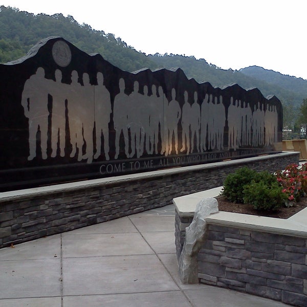 A roadside memorial to 29 men killed in a coal mine explosion on April 5th, 2010.  Opened July of 2012. Plenty of off and on street parking. The memorial is a geocache site.