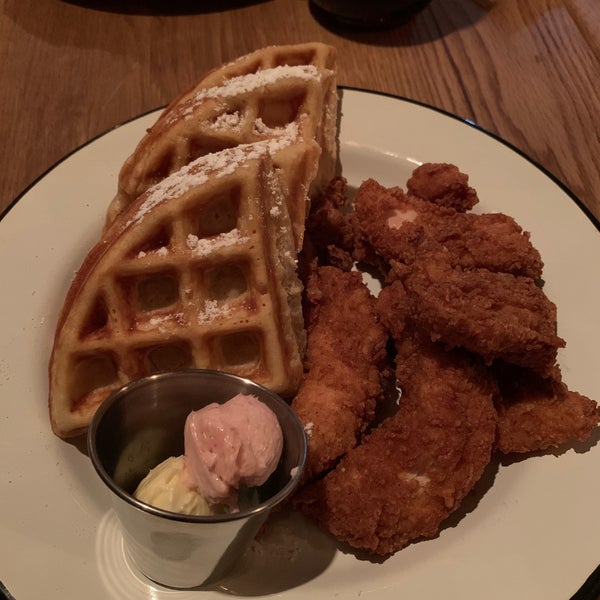 Amazing chicken and waffles!!