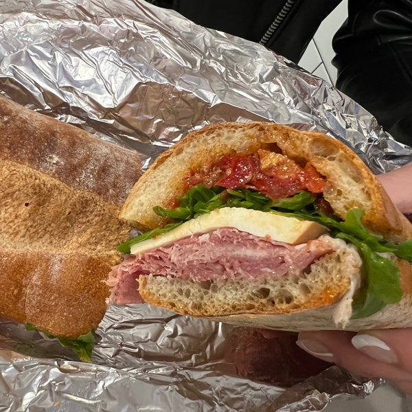 Way too salty could barely finish. The Parma sandwich was like 50% sundried tomatoes. Sizes are insane tho definitely a good value for the price