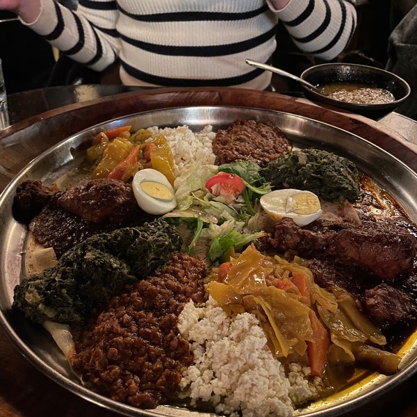 Ethiopia has probably my favorite food experience, I definitely recommend everyone to try it. Food was good and the portion is huge. Prices however are very steep here and the service is meh