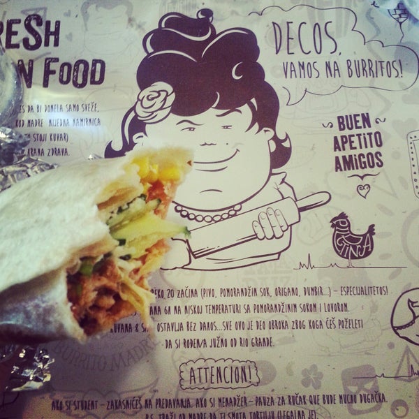 Foto tirada no(a) Burrito Madre por Tanja J. em 11/17/2014