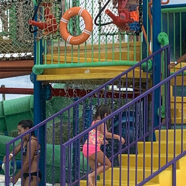 They have different places for all age groups and offer military discounts. Spray sunscreen isn’t allowed in the water park, also no food or drinks are allowed. They check all bags before entering.