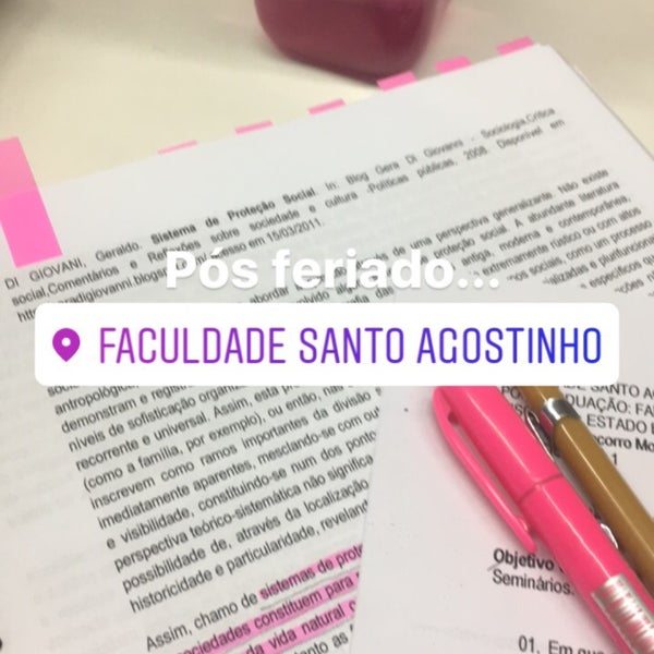 6/16/2017에 Mayara D.님이 Faculdade Santo Agostinho (FSA)에서 찍은 사진