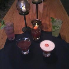 Fresh New Cocktails from our Signature List: From left to right: Blueberry Mojito, Super Fruit Martini, Elderflower Old Fashioned, Strawberry Flip and Cucumber Ricky.