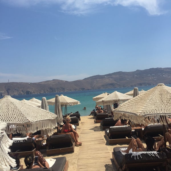 Photo taken at Panormos Mykonos by Damla A. on 8/4/2017