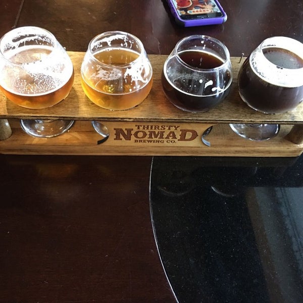 Photo taken at Thirsty Nomad Brewing Co. by Steve L. on 4/14/2017