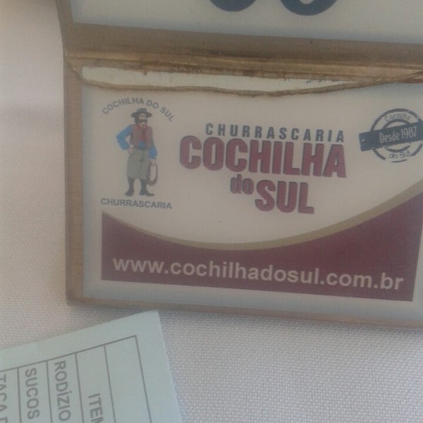 Das Foto wurde bei Cochilha do Sul Churrascaria von Rodrigo R. am 4/27/2014 aufgenommen