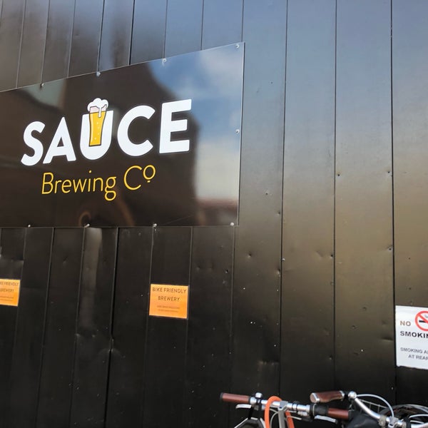 Photo taken at Sauce Brewing Co by Spatial Media on 4/25/2018