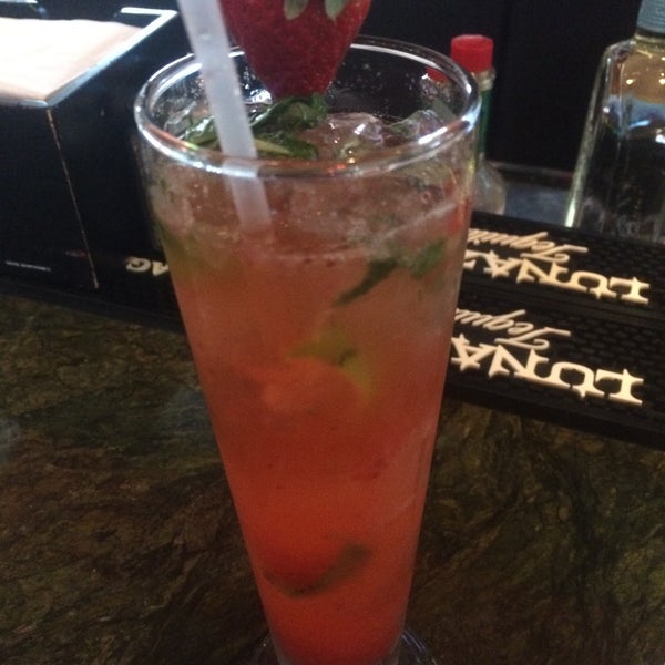 The salsa is actually fresh and the strawberry mojito is great!