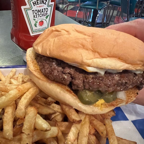 Greek Burger and fries - Picture of Pappas Burger, Houston