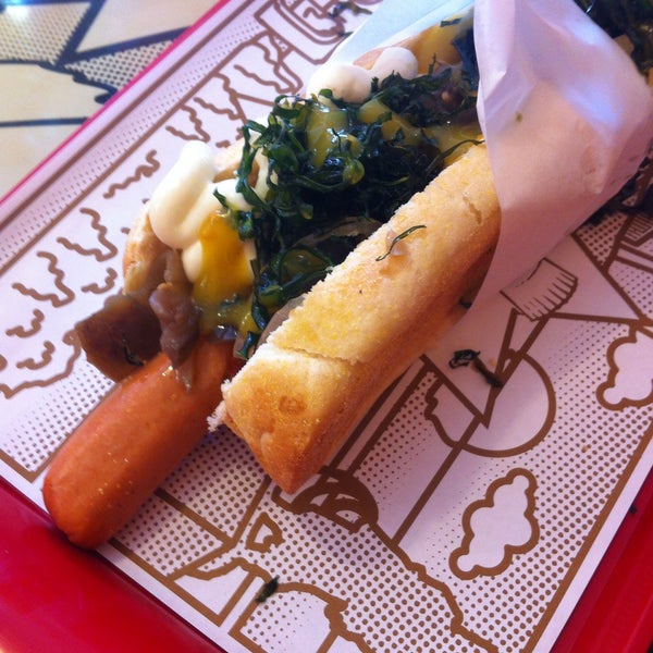 Photo taken at Pugg Hot Dog Gourmet by Sandra P. on 3/8/2015