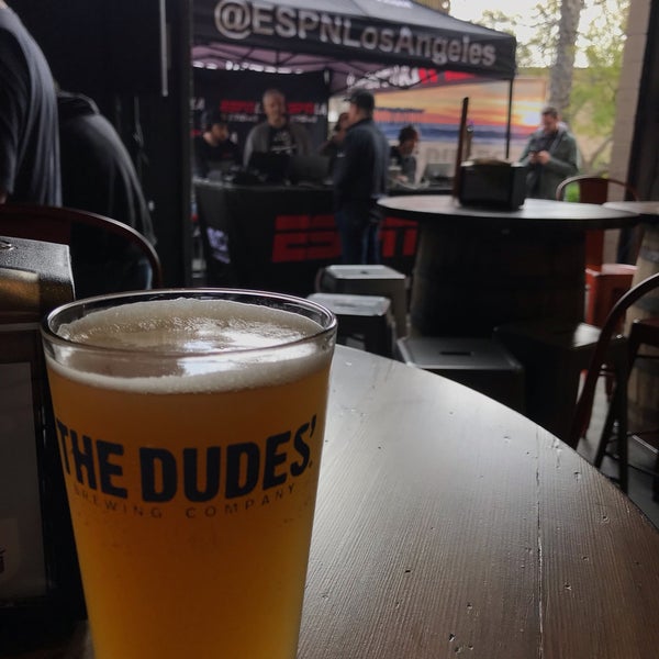 Photo taken at The Dudes&#39; Brewing Company by Carlos S. on 2/1/2019