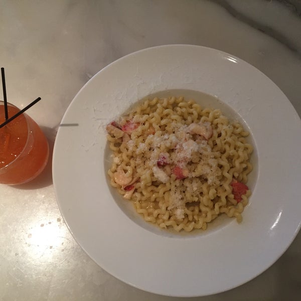 Pasta is great: cacio e pepe with lobster and the tagliatelle with pomodoro sauce. The place and service are great although the restaurant is a little pricey for what it offers