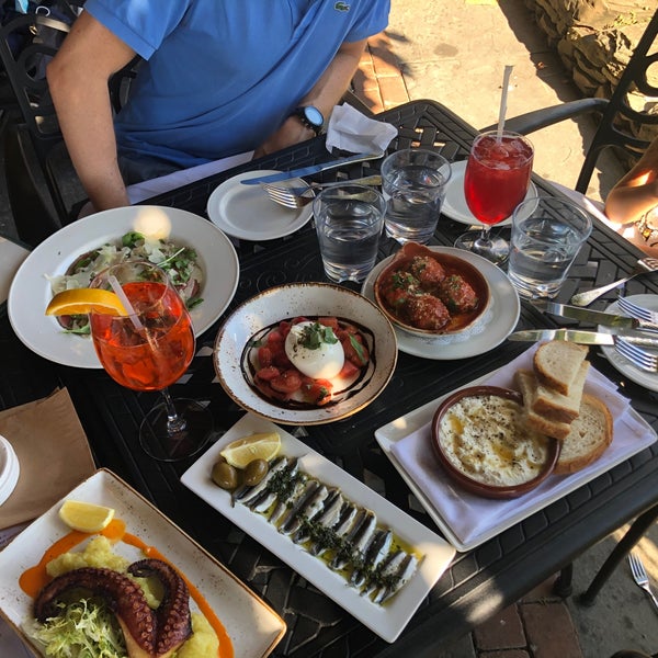 Love the view.  I suggest ordering lots of antipasti to share: grilled octopus, burrata, white anchovies, meatballs, ricotta, carpaccio + raw himachi and tuna