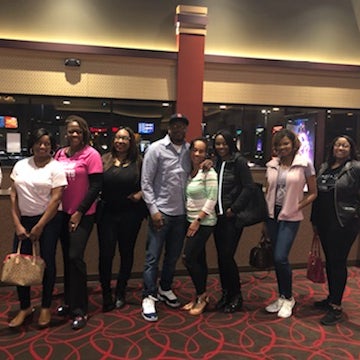 went with movie grp to see US! great movie and people tp enjoy it