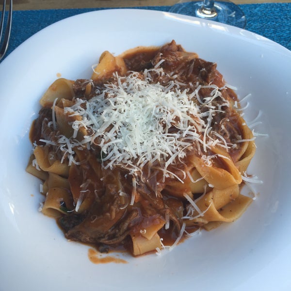 The pappardelle pasta is very tasty.