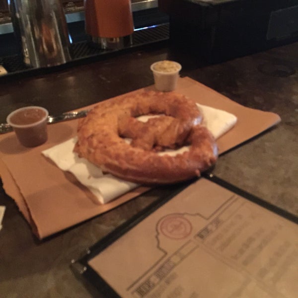 During happy hour, get a cheesey truffle pretzel. Only $3 and is delicious.