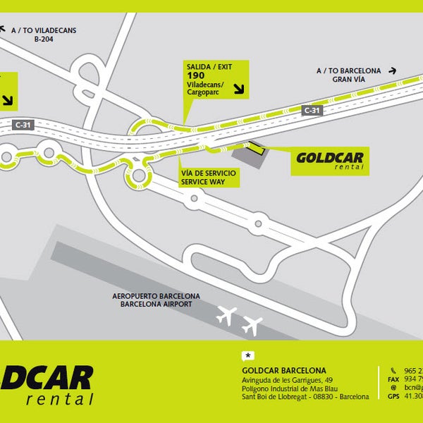 Goldcar Rental El Prat de Llobregat Avenida de les Garrigues, 49