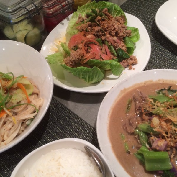 A few of my favorite dishes are the (seriously) spicey duck laab salad, the fried broccoli, and the curry short rib
