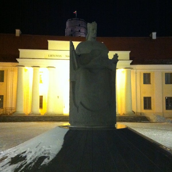 Photo taken at Monument to King Mindaugas by Ignas M. on 3/5/2013