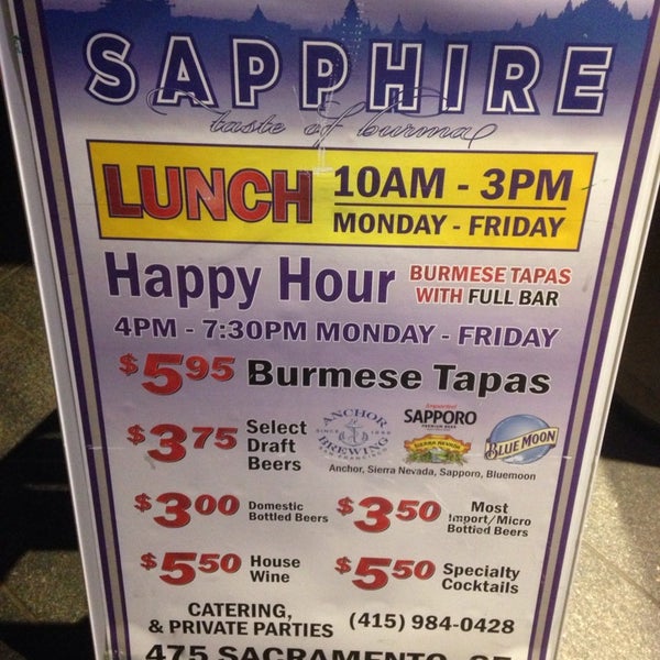 Снимок сделан в Sapphire Asian Cuisine &amp; Lounge пользователем Casey K. 4/3/2014