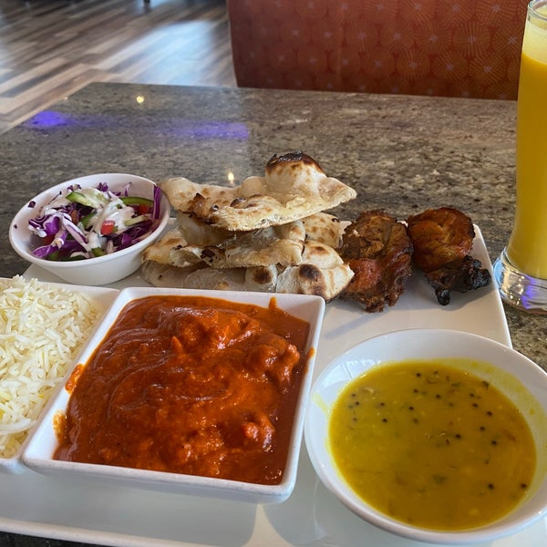 Great service. Tried the chicken tikki masala dark meat and mango lassi for lunch $15 (8.5/10).