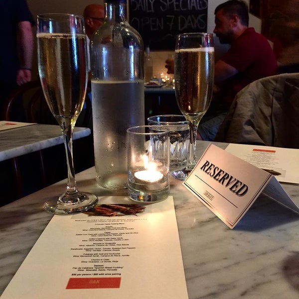 Photo taken at OAK Restaurant &amp; Wine Bar by Cheryl C. on 8/12/2015