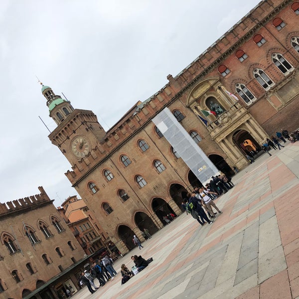 Photo taken at Piazza Maggiore by FAISAL A. on 4/11/2018