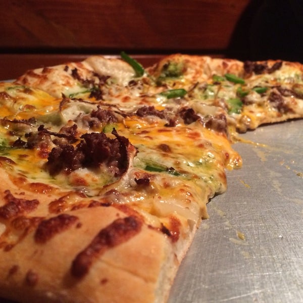 Cheesesteak pizza is incredible.