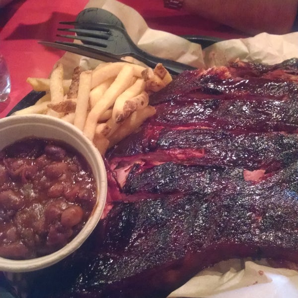Spare ribs were sweet and delicious and had a great bark...mmmm.